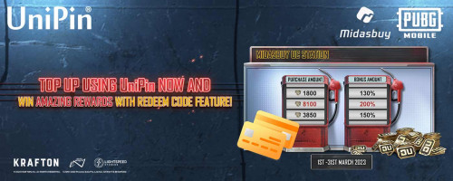 [Midasbuy – PUBGM] Bonus Untukmu Hingga 200% Unknown Cash di Bulan Maret 2023!